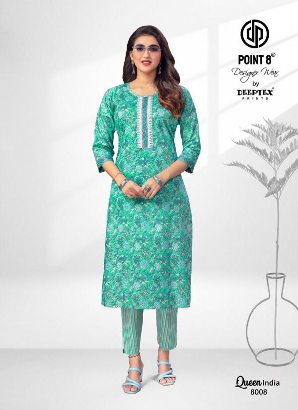 Deeptex Queen India Vol 8 Cotton Printed Designer Kurti With Bottom